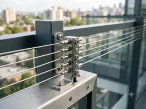 Invisible grill balcony installation