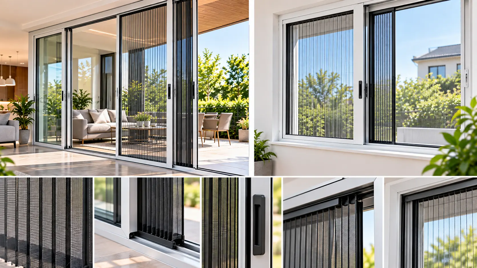 Pleated screen door installation