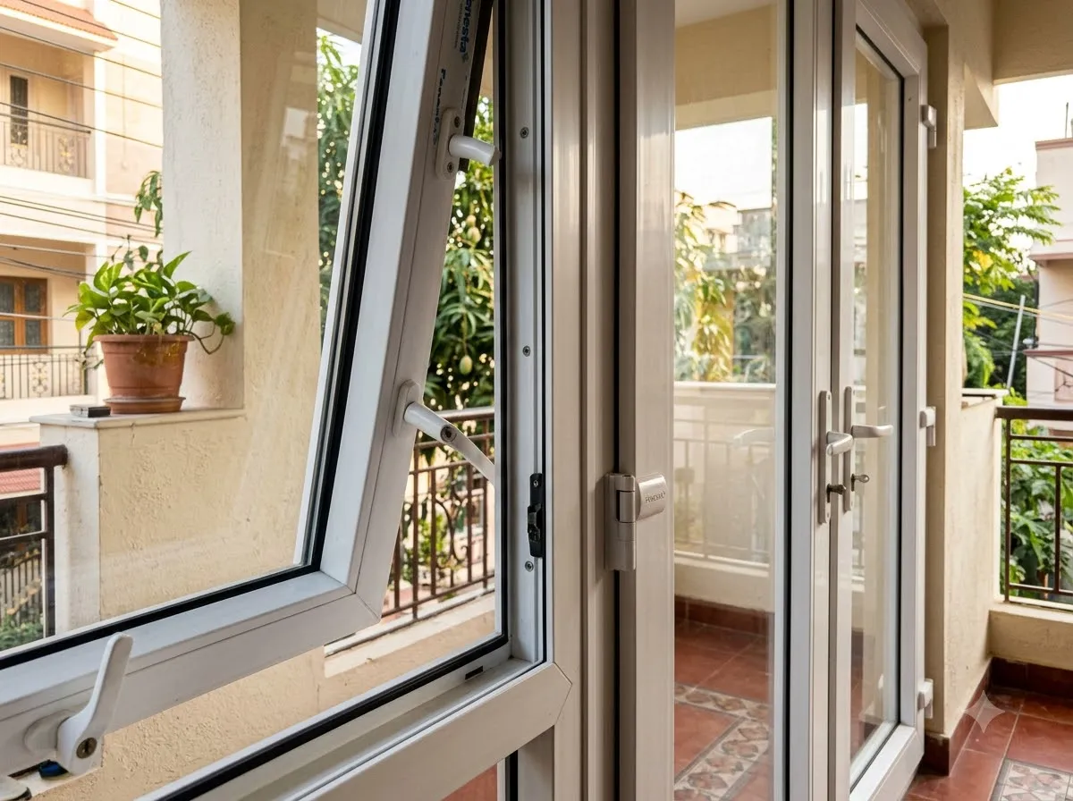 Invisible grill balcony installation